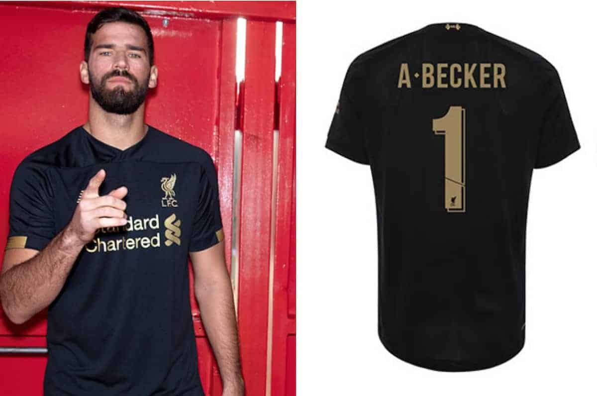 リバプールFC 19/20 GKユニフォーム アリソン・ベッカー Liverpool FC goalkeeper Alisson to wear No. 1 jersey in 2019/20